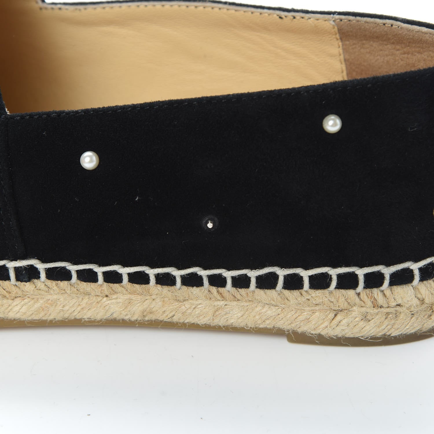 Chanel Suede Pearl CC Espadrilles 41 Black 10 of 10