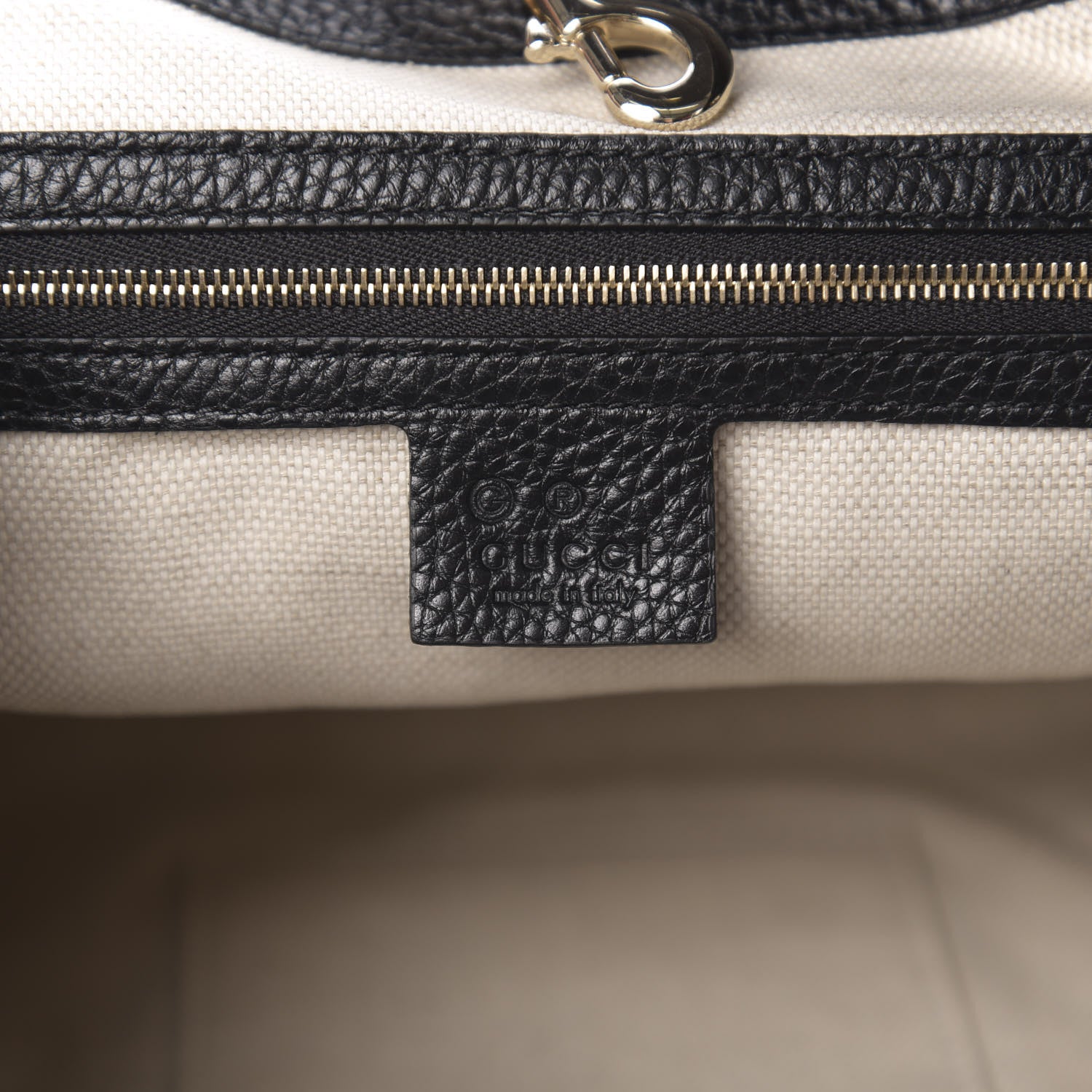 Gucci Pebbled Calfskin Medium Soho Chain Shoulder Bag Black 5 of 9
