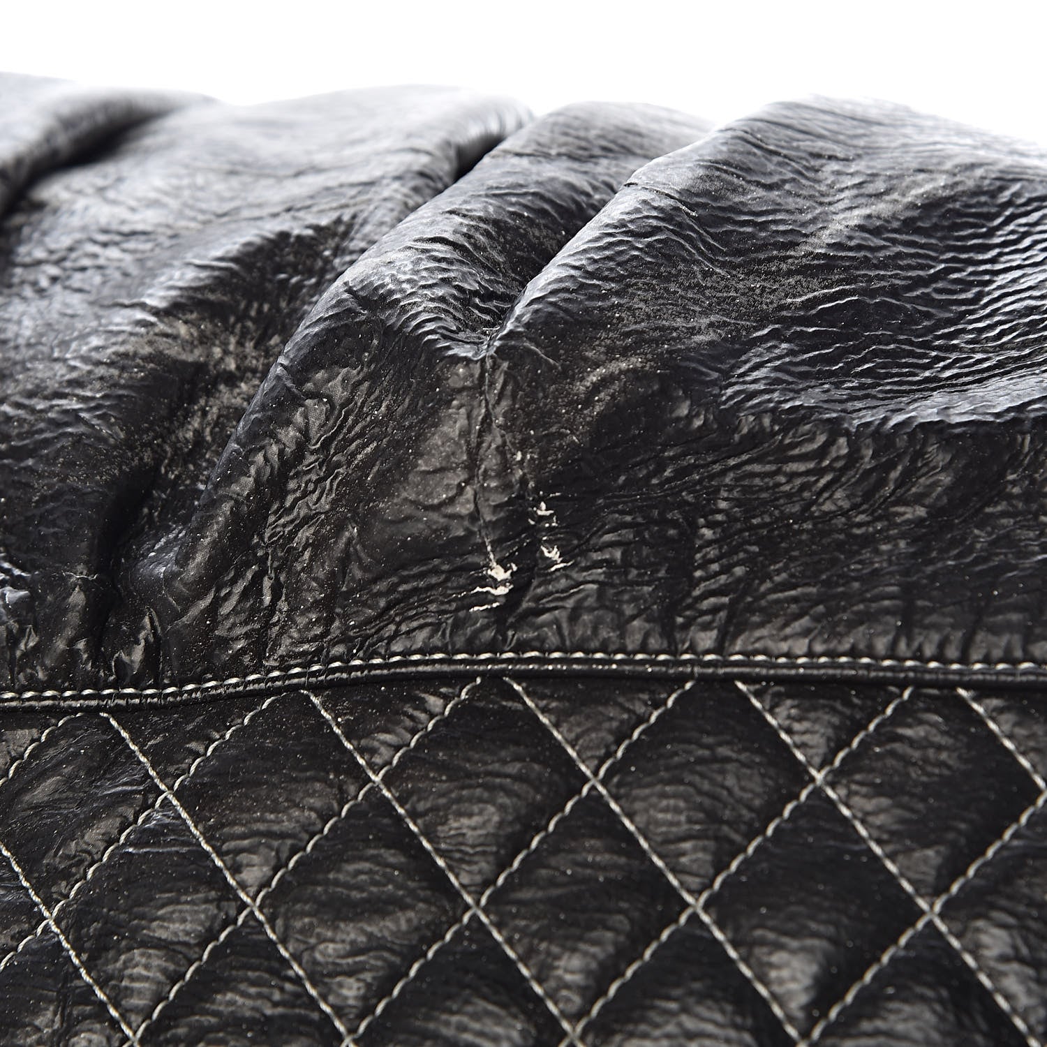 Chanel Vinyl Quilted Melrose Degrade Tote Black 11 of 13