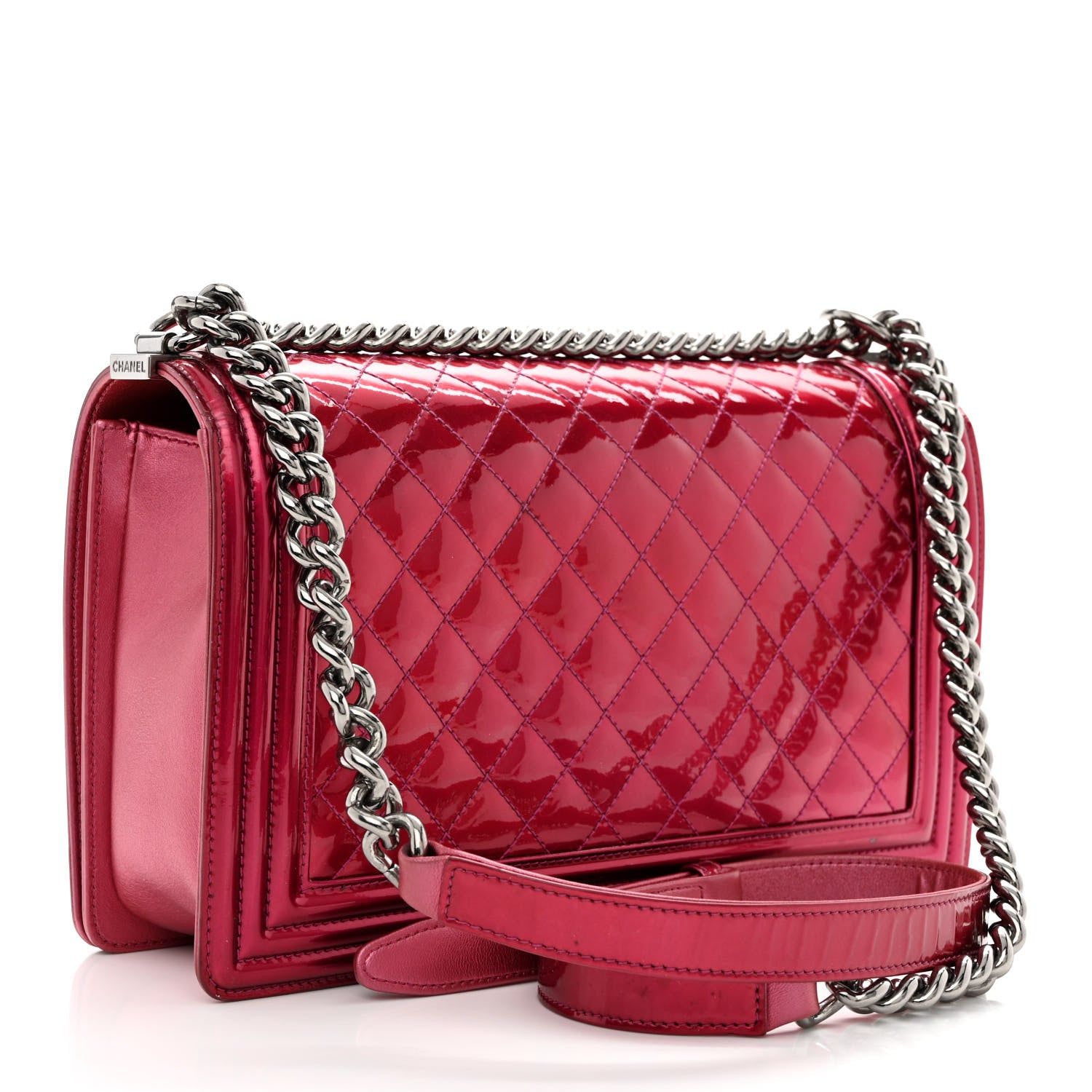Chanel Quilted Patent Pink 3 of 13