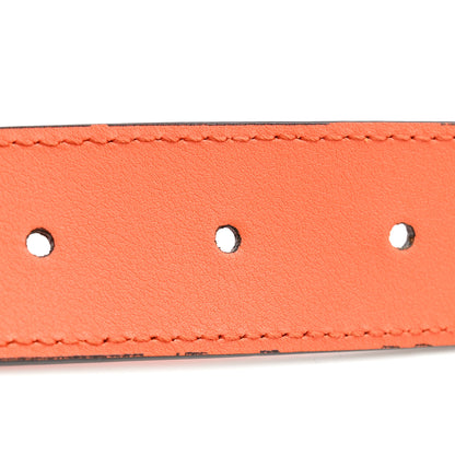 Gucci Azalea Calfskin Enamel Monochrome Double G Belt 90 36 Deep Orange 7 of 8