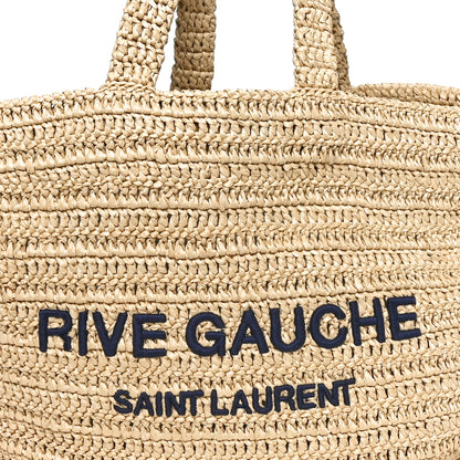 Saint Laurent Raffia Rive Gauche Tote Natural 8 of 11