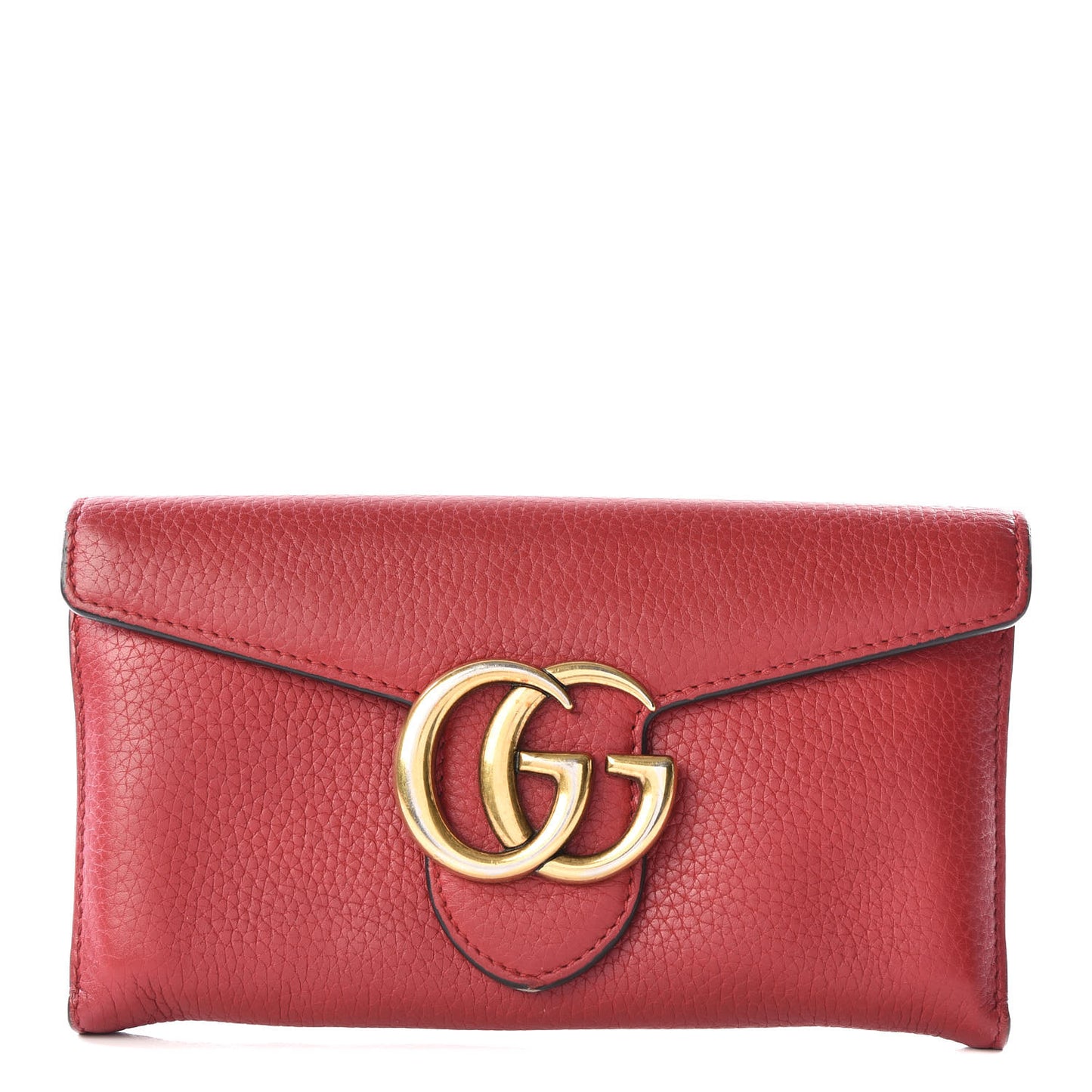 Cellarius Calfskin GG Marmont Continental Wallet Hibiscus Red