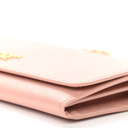 Prada Saffiano Metal Oro Chain Wallet Orchidea 10 of 10
