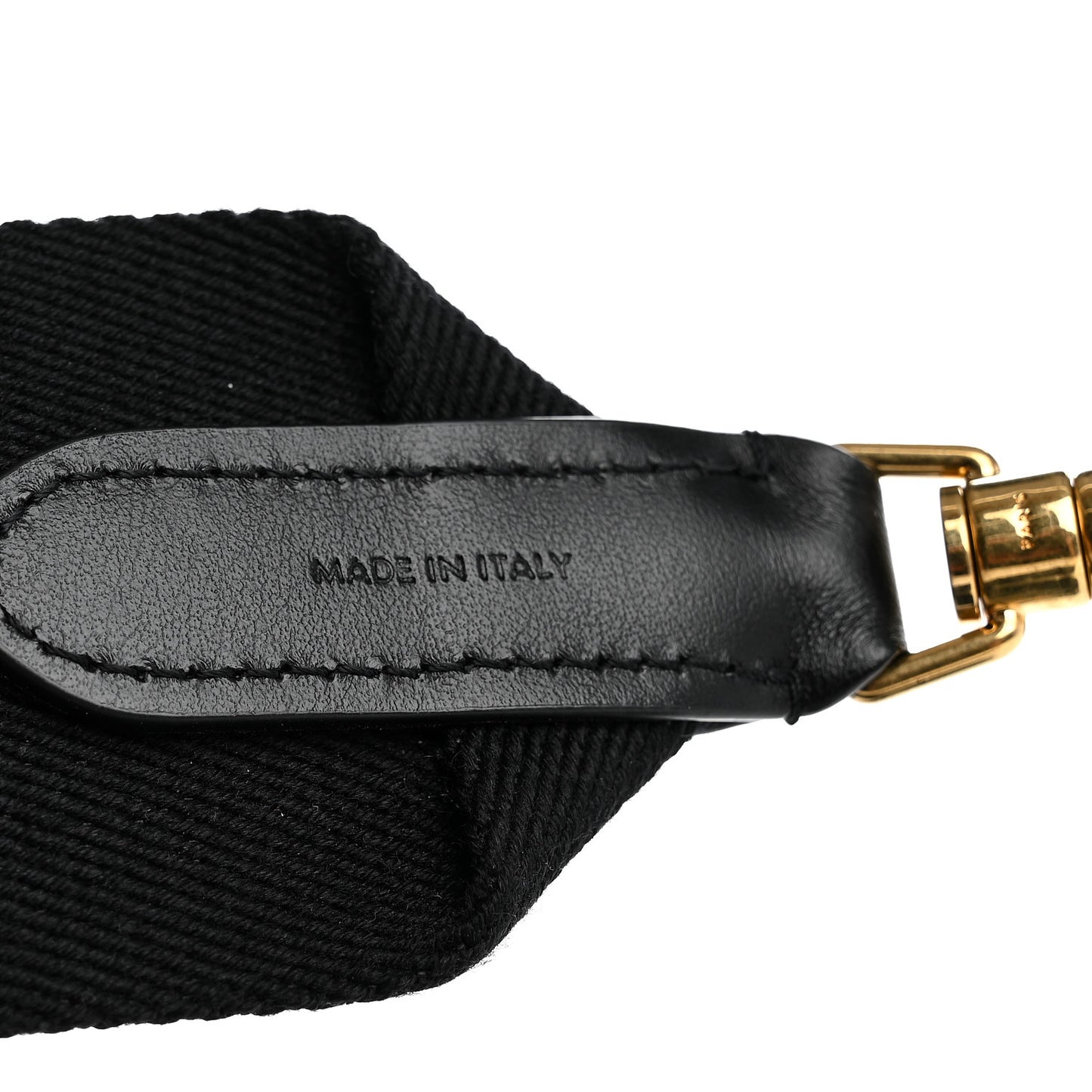 Jacquard Wool Logo Short Strap Black Beige