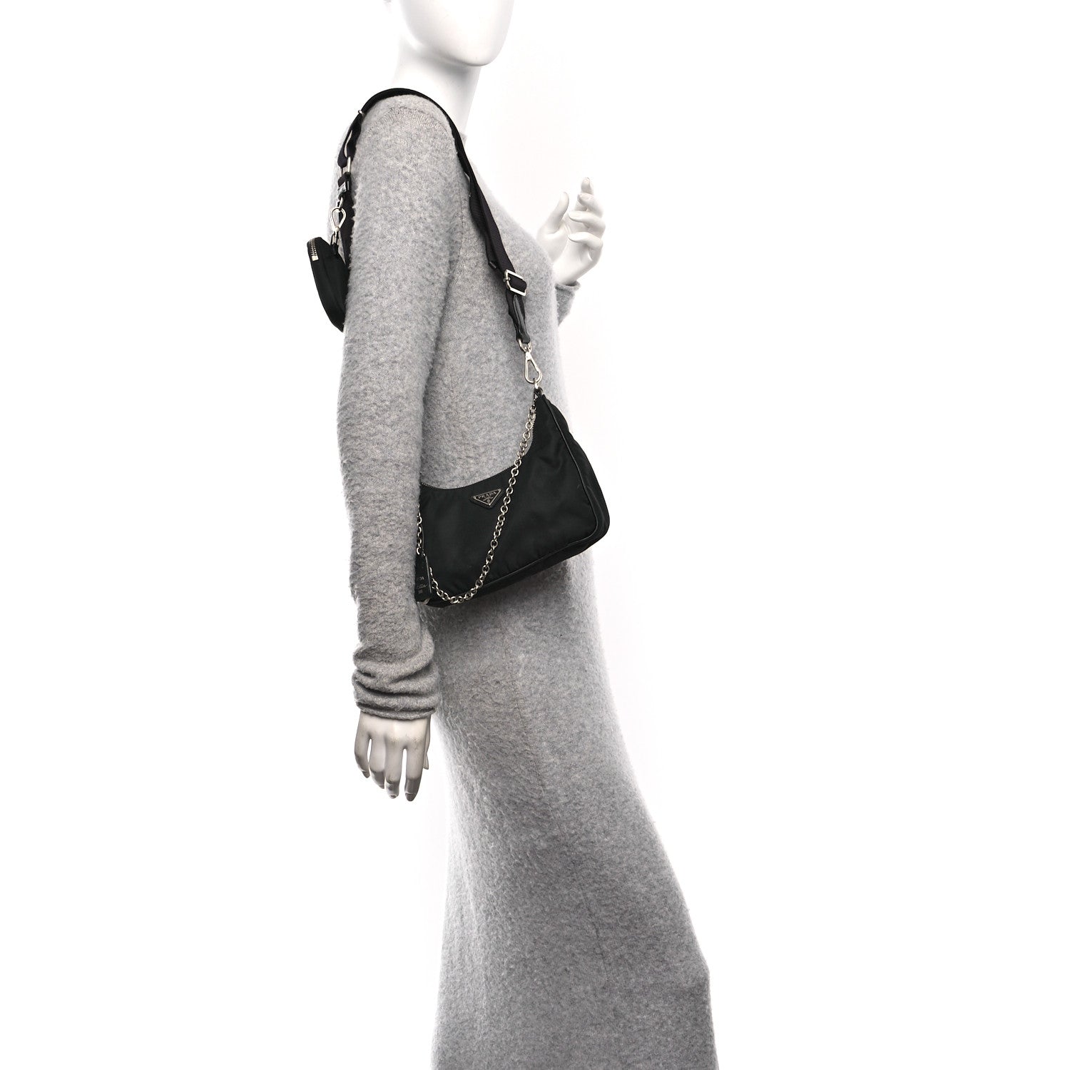 Prada Nylon Re-Edition 2005 Shoulder Bag Black 2 of 12