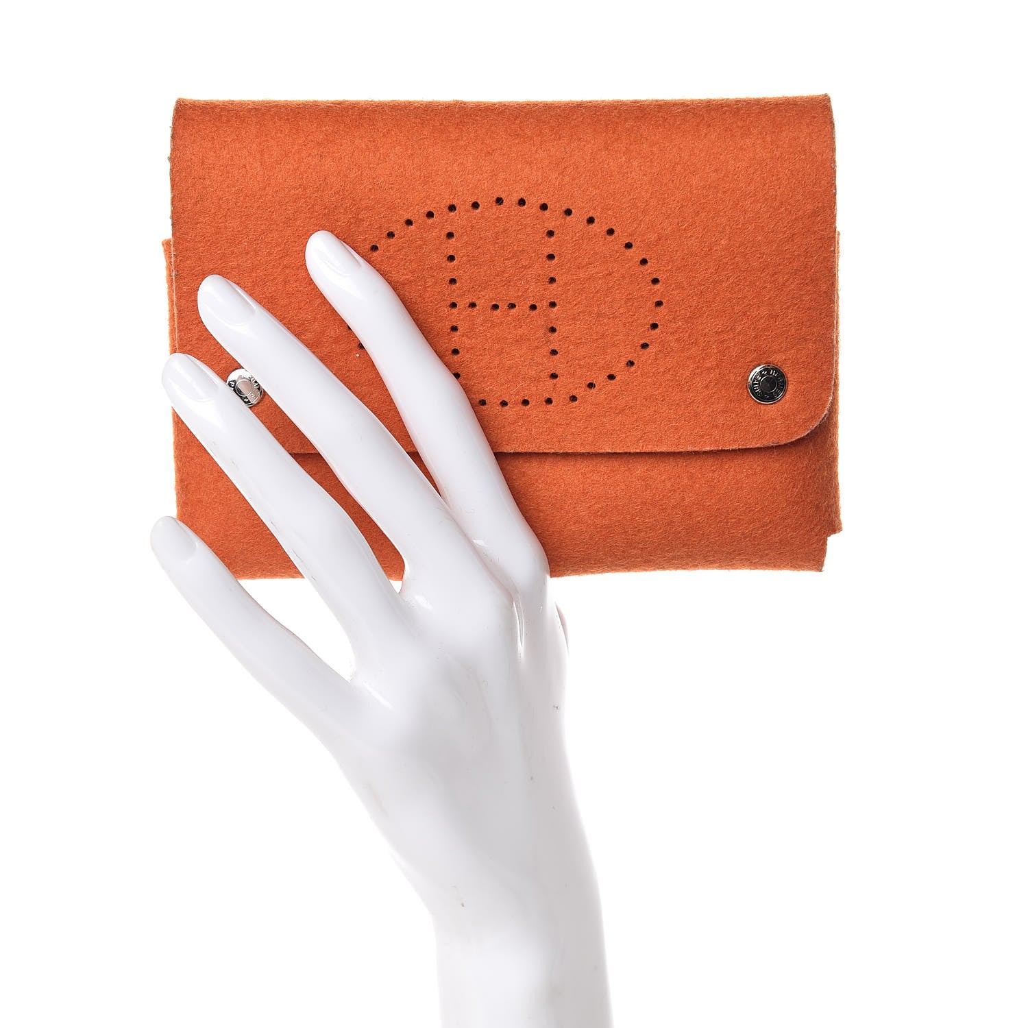Hermes Felt Mises et Relances Playing Cards Holder Orange 2 of 10