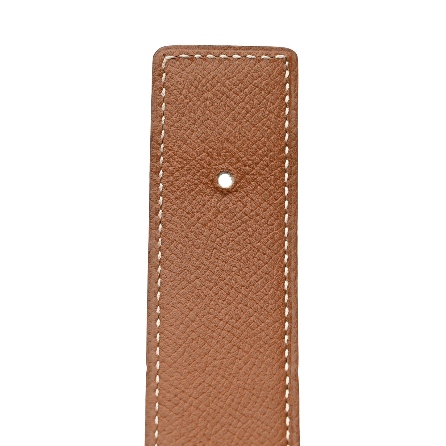 Box Courchevel 32mm Belt Strap 65 Black Gold