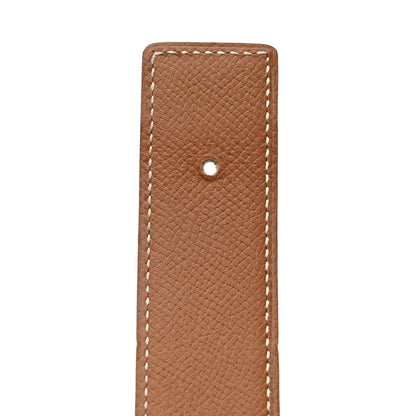 Hermes Box Courchevel 32mm Belt Strap 65 Black Gold 5 of 8
