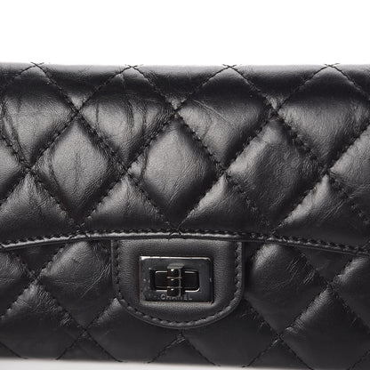 Chanel Aged Calfskin Quilted Reissue Medium Flap Wallet So Black 9 of 9