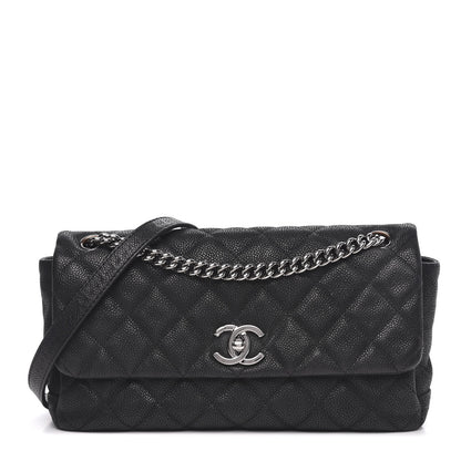 Chanel Iridescent Caviar Small Lady Pearly Flap Black 1 of 11