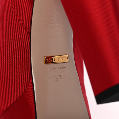 Gucci Twill Larius Knee High Boots 37 Heron Red 6 of 9