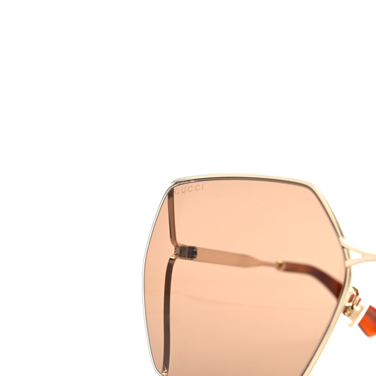 Metal Square Frame Sunglasses GG0817S Gold