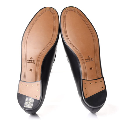 Gucci Calfskin Womens Jordaan Loafers 38 Black 6 of 10