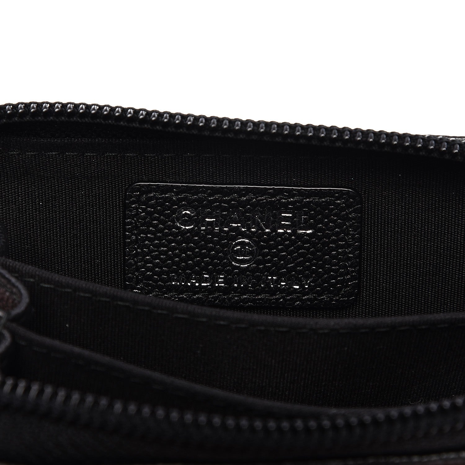 Chanel Caviar Quilted Boy Zip Around Coin Purse Wallet So Black 6 of 7