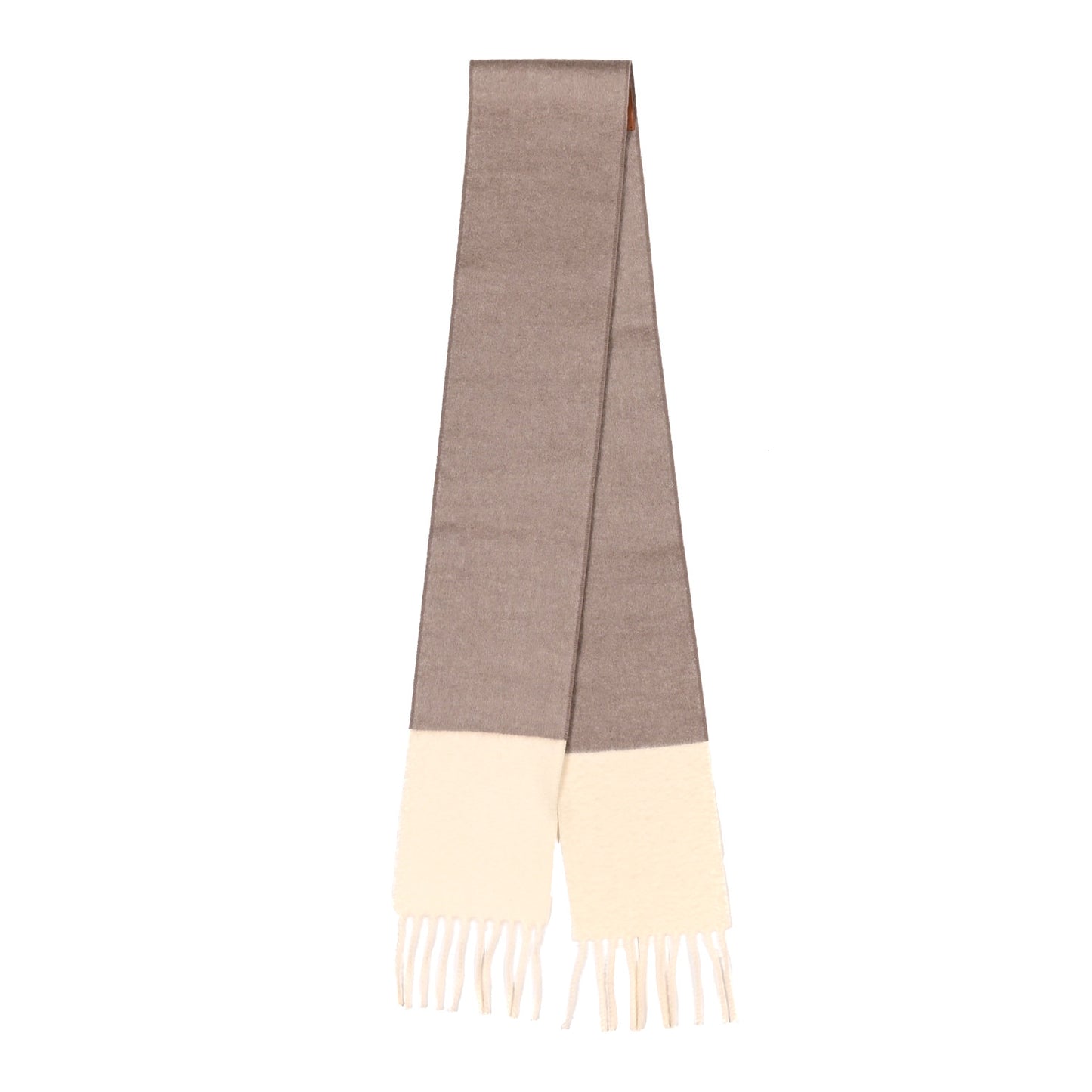Cashmere Allumette Muffler Etoupe Ivory
