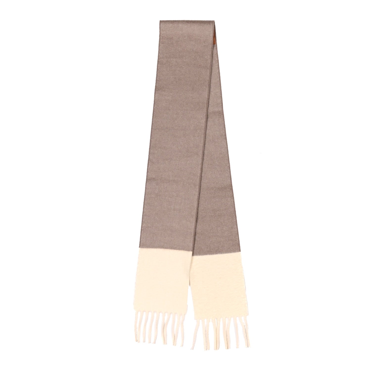 Hermes Cashmere Allumette Muffler Etoupe Ivory 2 of 3