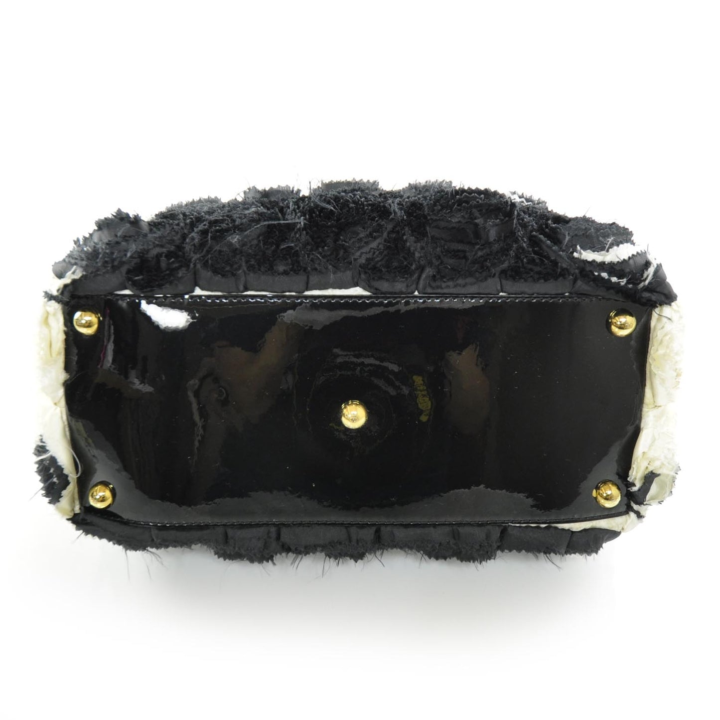 Silk Rosier Tote Ivory Black