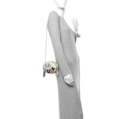 Chanel Embroidered Lambskin Chevron Quilted La Pausa Evening Bag White 2 of 11