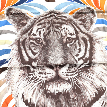 Hermes Silk Tigre Royal Double Face Scarf 90 Marron White Multicolor 3 of 5