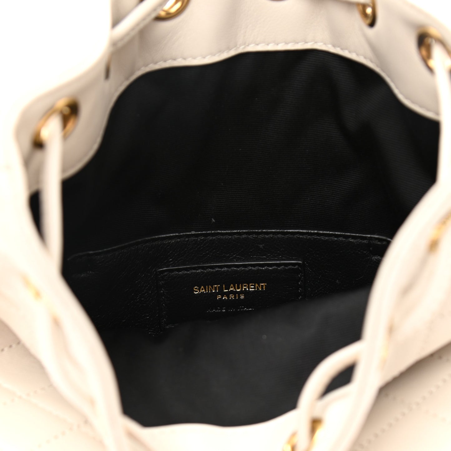 Lambskin Quilted Small Emmanuelle Bucket Bag Antique Vintage