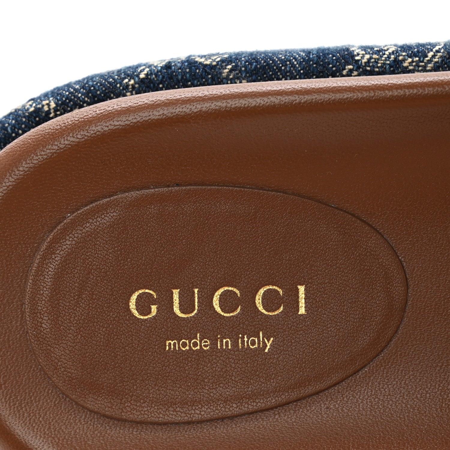 Gucci New Denim GG Monogram Angelina Platform 55mm Slide Sandals 41 Blue Tea 8 of 10