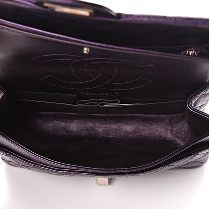 Chanel Metallic Aged Calfskin Quilted 2.55 Reissue 225 Flap Purple 5 of 11