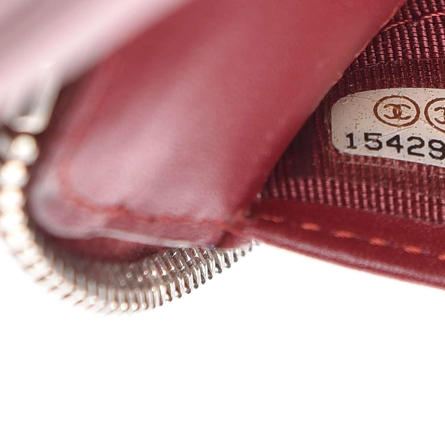 Chanel Caviar Quilted Large Zip Around Organizer Wallet Dark Red 8 of 14