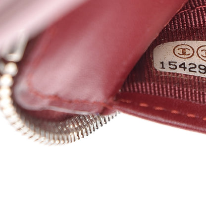 Chanel Caviar Quilted Large Zip Around Organizer Wallet Dark Red 8 of 14