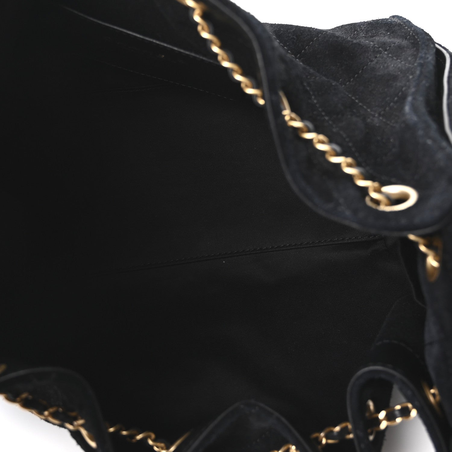 Chanel Suede Quilted Small Chanel 25 Handbag Black 5 of 10