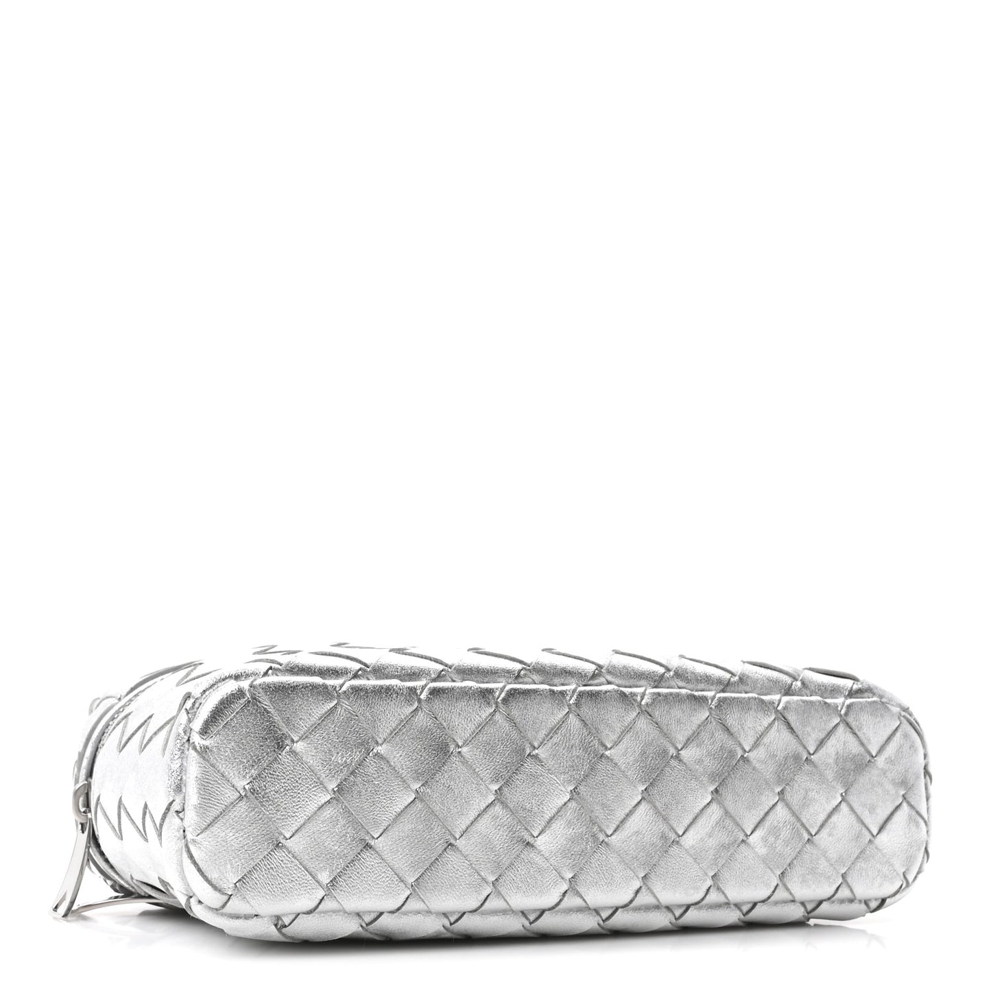 Laminated Nappa Intrecciato Bang Bang Vanity Case Silver