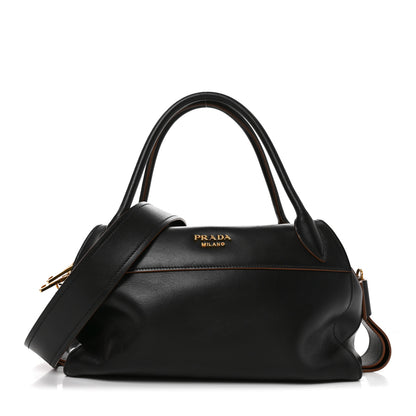 Prada City Calf Ribbon Bowling Bag Black 1 of 9