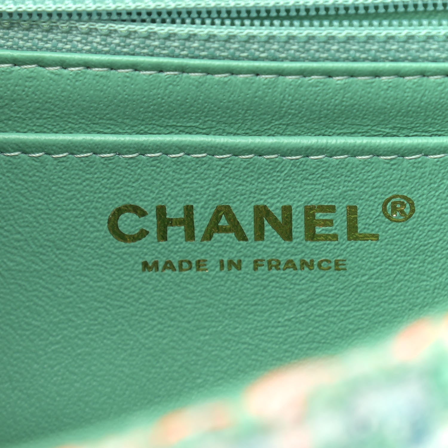 Chanel Tweed Quilted Mini Rectangular Flap Green White Blue Orange 6 of 11