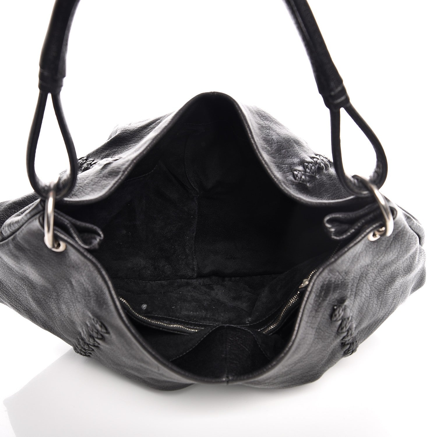 Bottega Veneta Nappa Intrecciato Aquilone Fortune Cookie Hobo Black 4 of 10