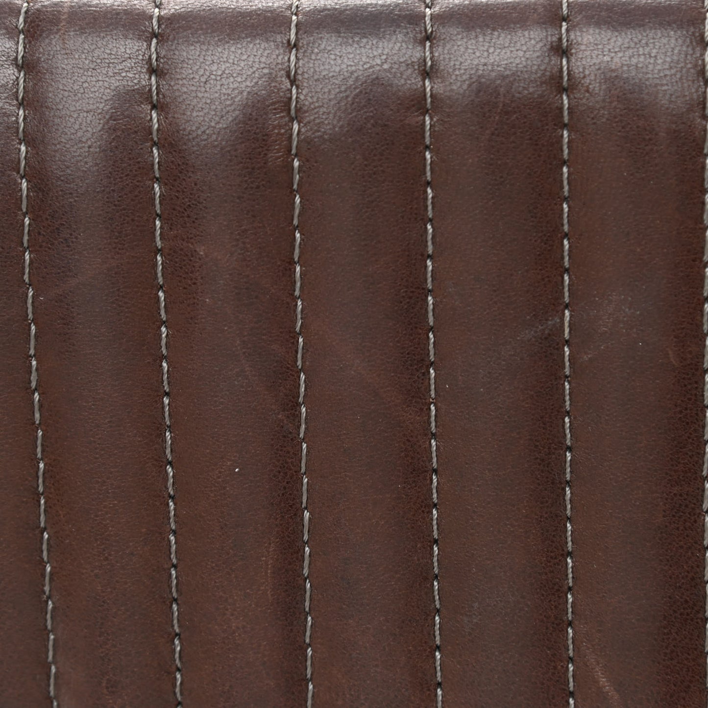 Lambskin Vertical Quilted Medium Single Flap Brown
