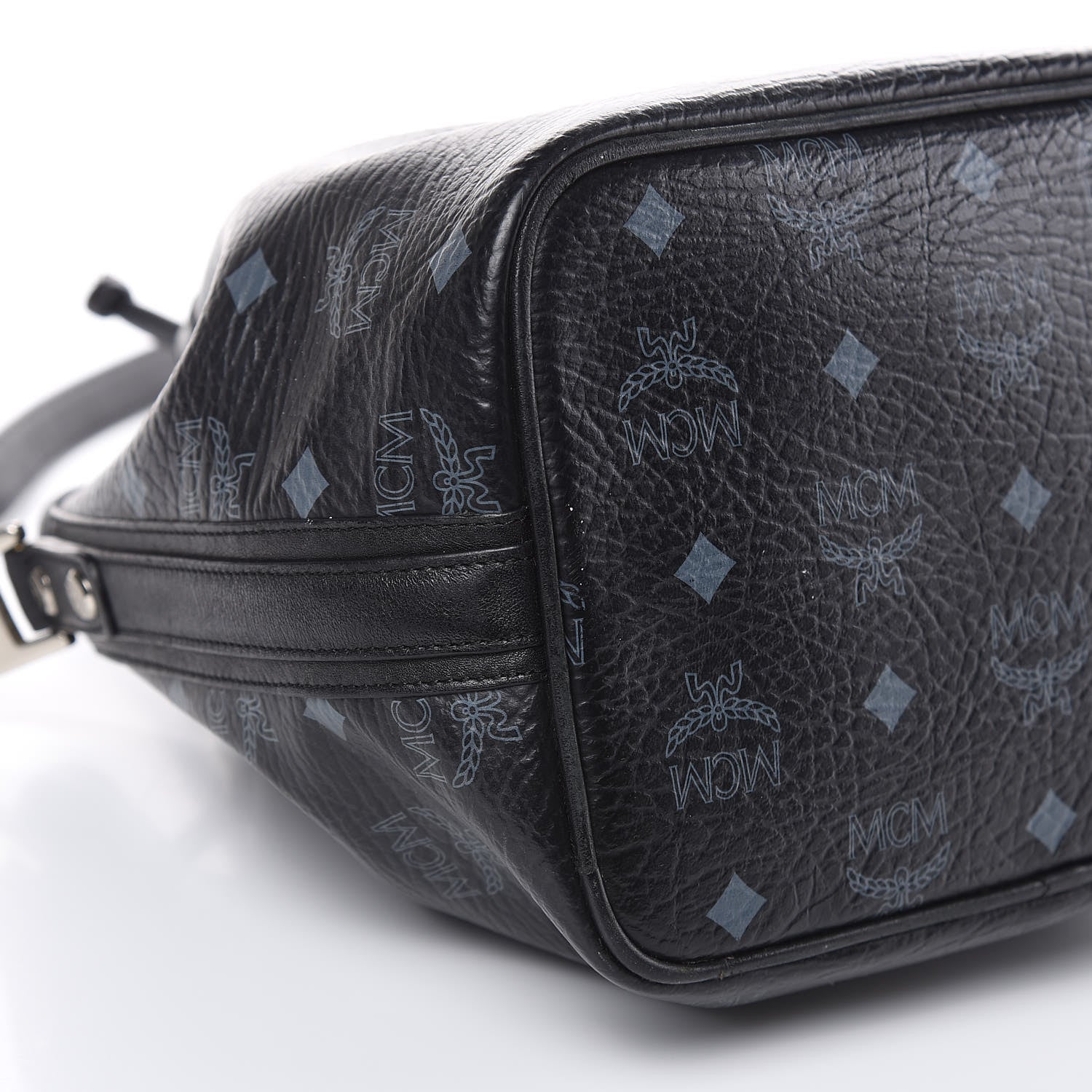 MCM Visetos Essential Drawstring Bucket Bag Black 7 of 16