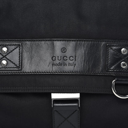 Gucci Canvas Web Medium Single Buckle Flap Messenger Bag Black 12 of 12