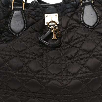 Christian Dior Nylon Cannage Medium Lovely Tote Brown 8 of 11