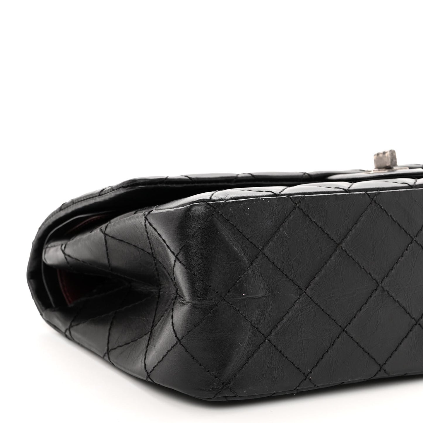 Aged Calfskin Quilted 2.55 Reissue 226 Flap Black