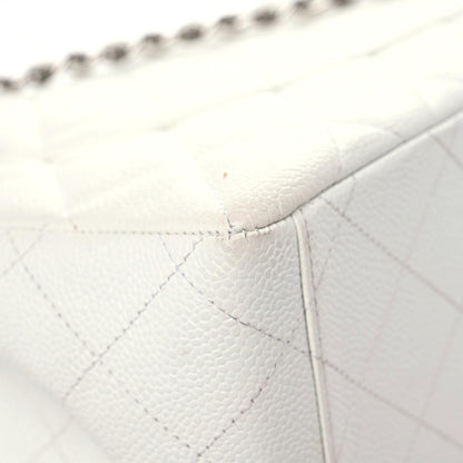 Chanel Caviar Quilted Maxi Single Flap White 17 of 22