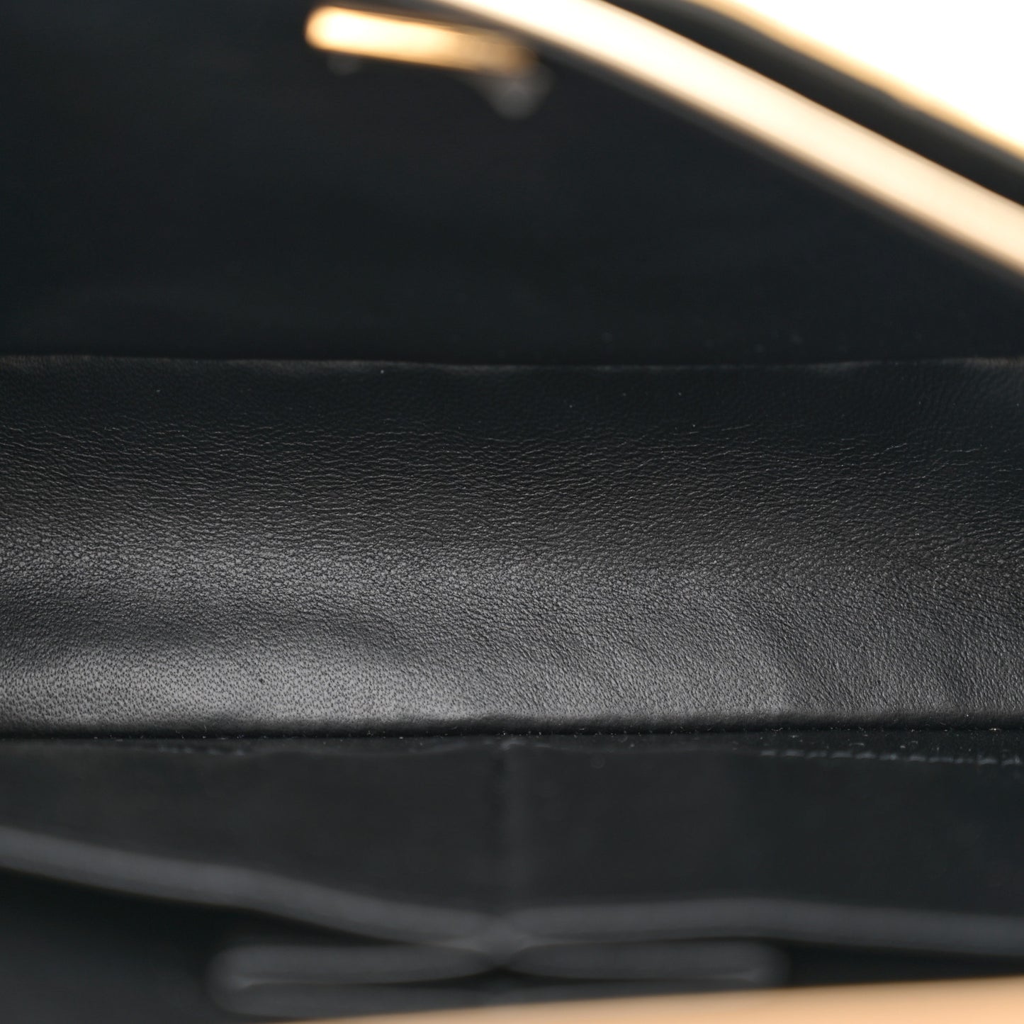 Hammered Metallic Calfskin Quilted Small Double Flap Gold