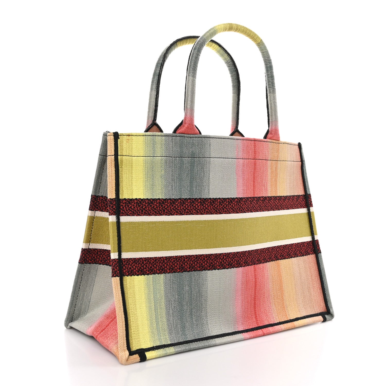 Christian Dior Canvas Embroidered Medium Dioraura Book Tote Multicolor 3 of 9