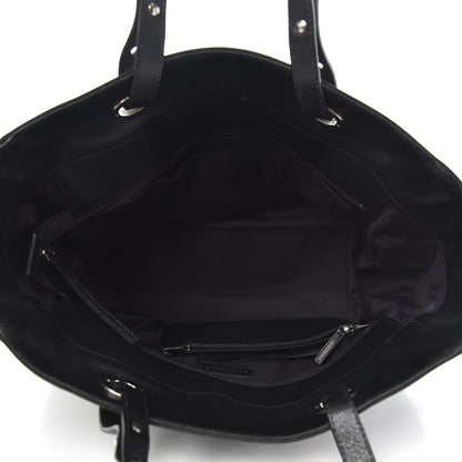 Chanel Coated Canvas Quilted Large Paris Biarritz Tote Black 5 of 10