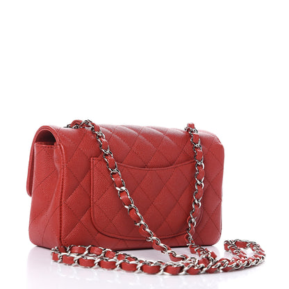 Chanel Caviar Quilted Mini Rectangular Flap Red 3 of 10