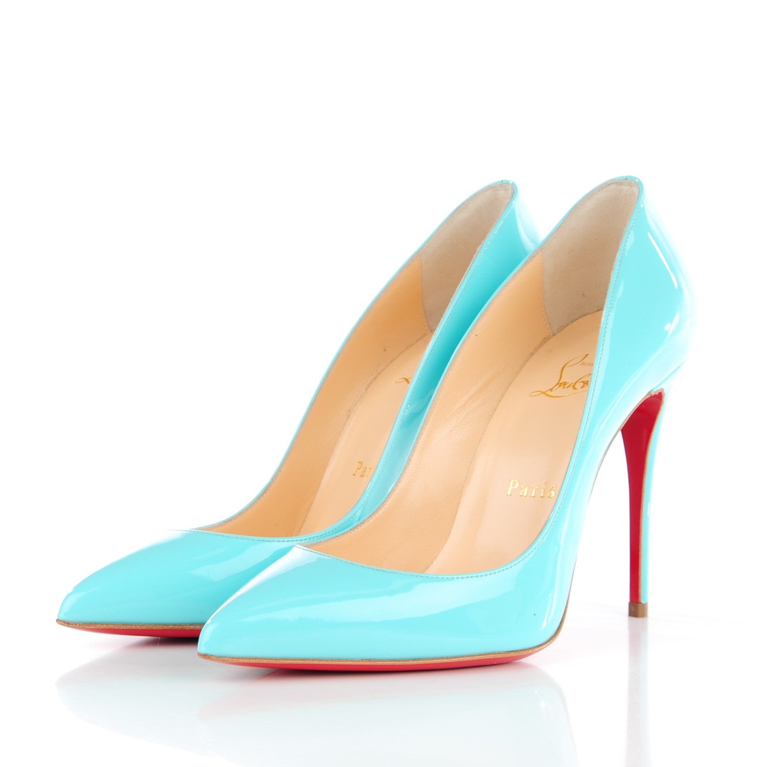 Christian Louboutin Patent Pigalle Follies 100 Pumps 36.5 Opaline 3 of 8