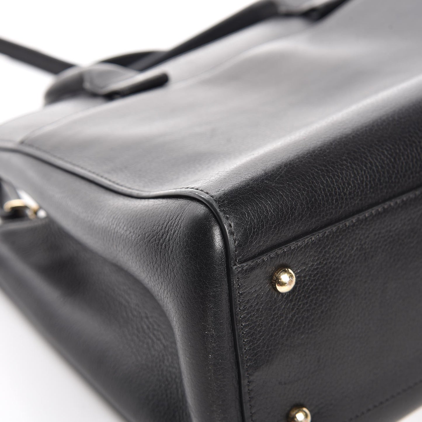 Grained Calfskin Small Neo Executive Shopper Tote Black