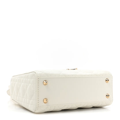 Christian Dior Lambskin Cannage Small My ABCDior Lady Dior White 4 of 10