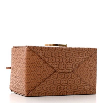 Saint Laurent Calfskin Monogram Take Away Box Dusty Vintage Brown Gold 4 of 10