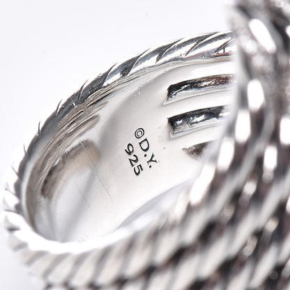 David Yurman Sterling Silver Diamond Willow Open Four Row Ring 45.5 3.5 5 of 6