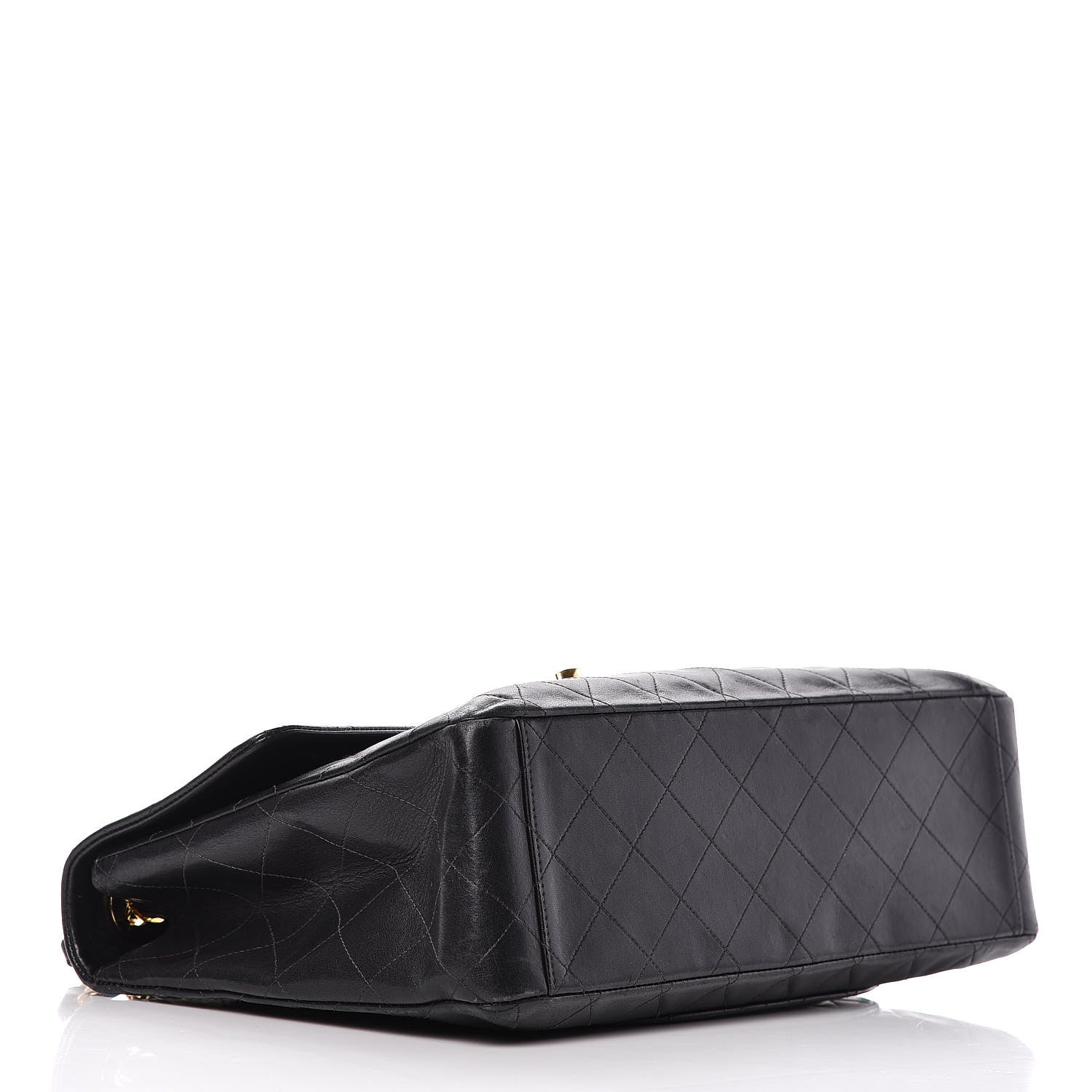 Chanel Lambskin Quilted XL Jumbo Single Flap Black 4 of 20